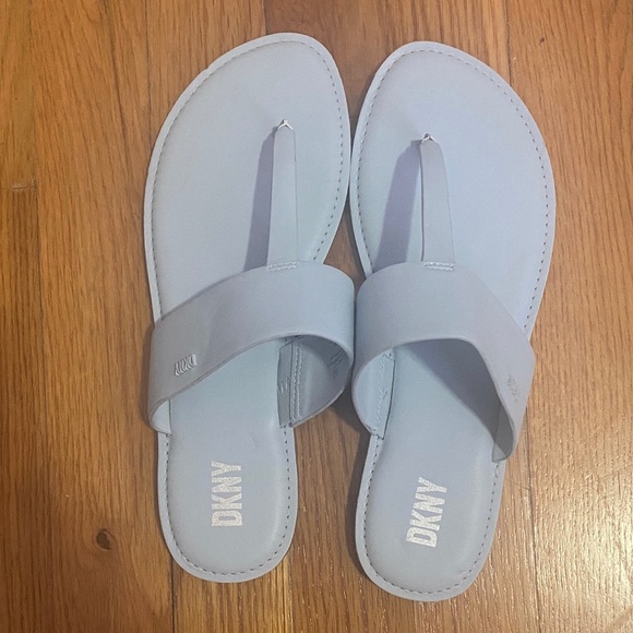 DKNY Sky Blue Thong Sandals - Picture 2 of 5